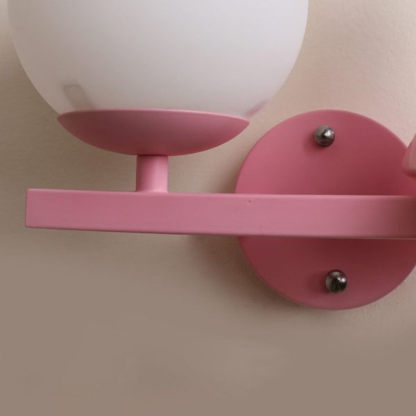 Contemporary Creative Kids Girls Unicorn Orb Resin Iron Glass 1-Light Wall Sconce Lamp For Bedroom - Image 8