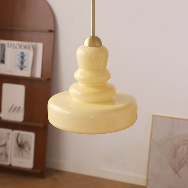 Modern Colorful Glass Gourd Shade 1-Light Pendant Light - Image 22