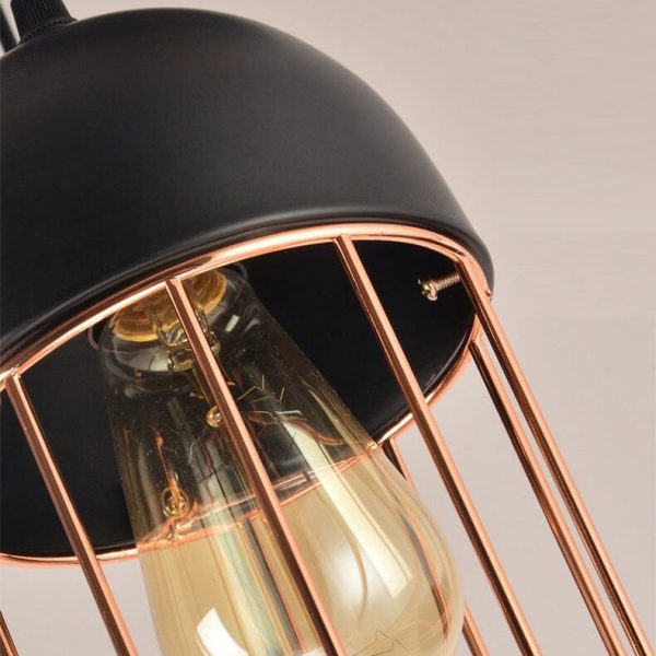 Nordic Creative Iron Cage Geometry 1-Light Pendant Light - Image 13