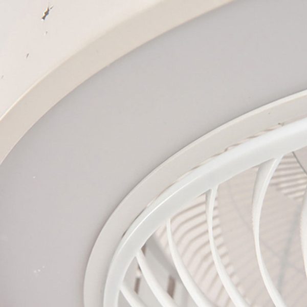 Modern Minimalist Solid Color Iron Copper LED Flush Mount Ceiling Fan Light - Image 23