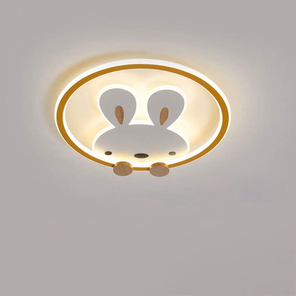 Childlike Modern Simple Cartoon Rabbit Design LED Flush Mount Light - Image 19