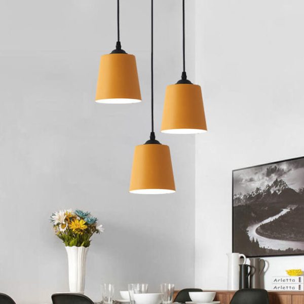 Nordic Macaron Cylinder Dome Metal 1-Light Pendant Light - Image 4
