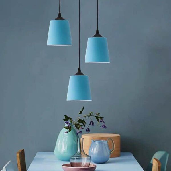 Nordic Macaron Cylinder Dome Metal 1-Light Pendant Light - Image 6
