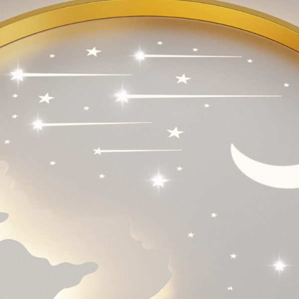 Modern Simplicity Iron Round Children LED Flush Mount Ceiling Light For Bedroom - Image 9