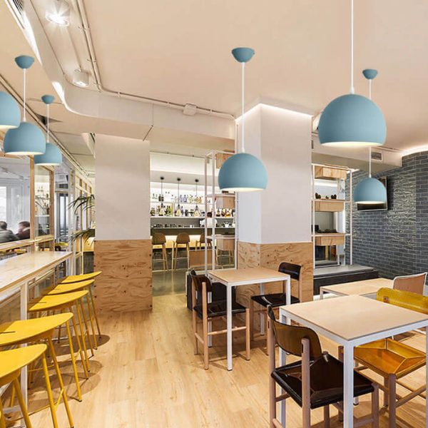 Modern Solid Color Round Head Iron 1-Light Pendant Light - Image 3