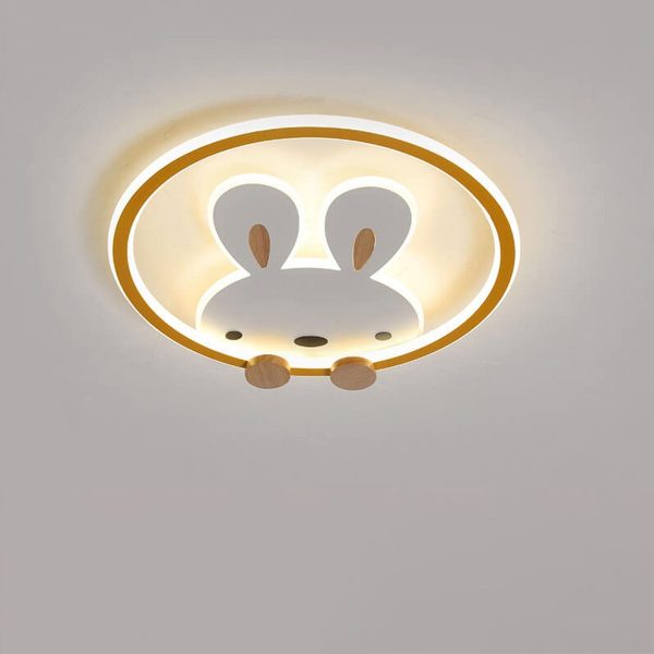 Childlike Modern Simple Cartoon Rabbit Design LED Flush Mount Light - Image 20