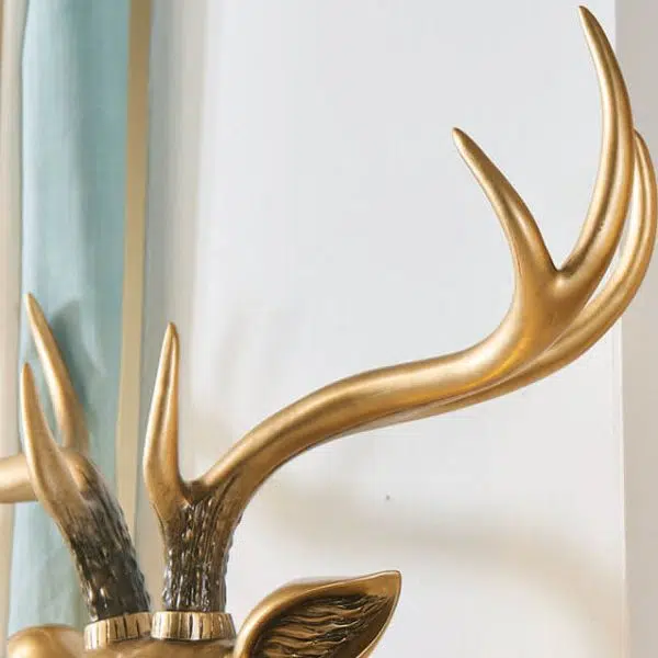 European Retro Deer Head Resin 1-Light Wall Sconce Lamp - Image 14