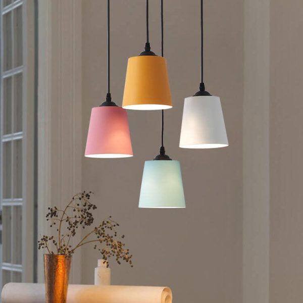 Nordic Macaron Cylinder Dome Metal 1-Light Pendant Light - Image 2