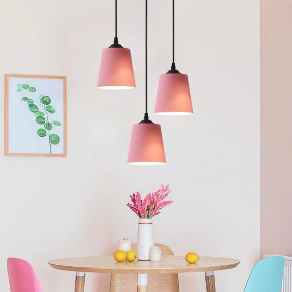 Nordic Macaron Cylinder Dome Metal 1-Light Pendant Light - Image 18