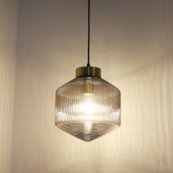 Nordic Textured Glass 1-Light Drum LED Pendant Light - Image 9