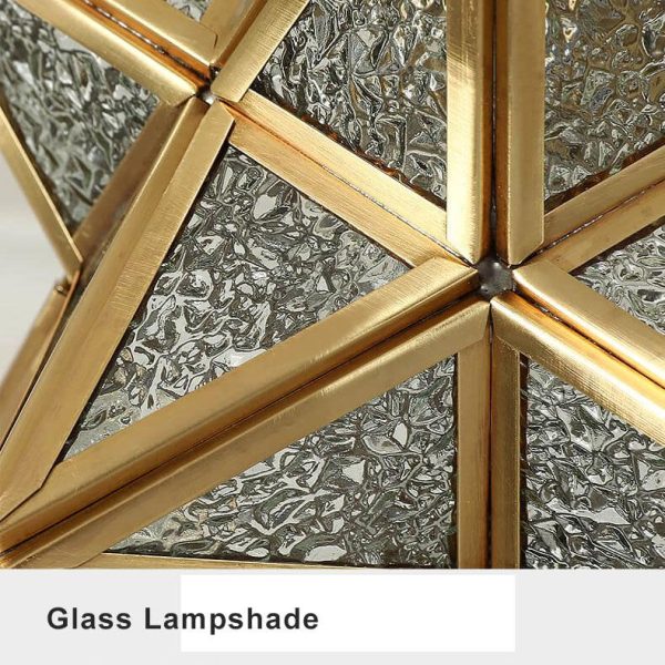 Modern 1-Light Star Pentagram Shaped Semi-Flush Mount Lighting - Image 9