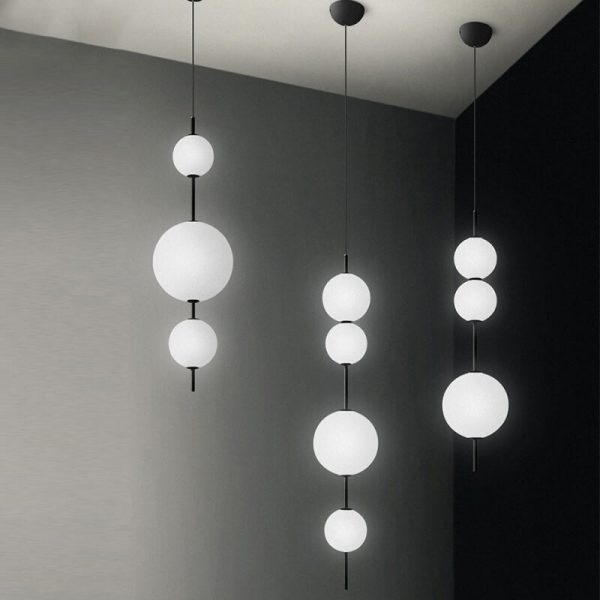 Modern Minimalist Creative Glass Ball LED Pendant Light - Image 4