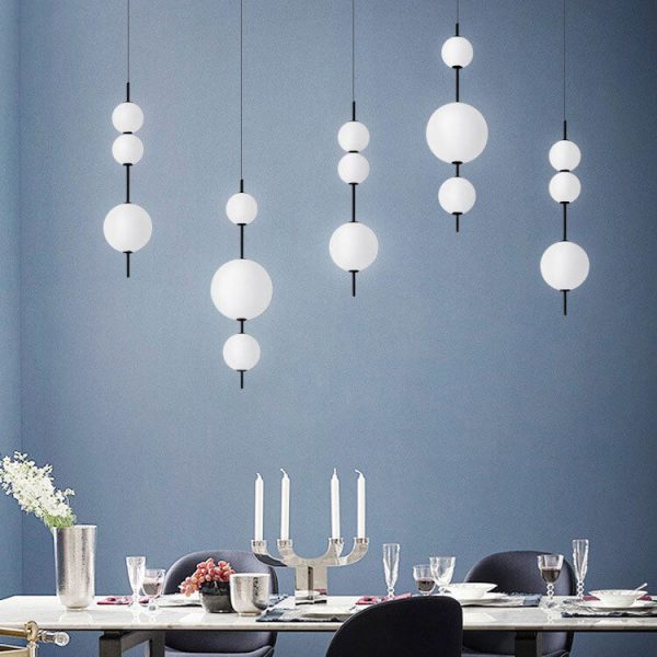 Modern Minimalist Creative Glass Ball LED Pendant Light - Image 6