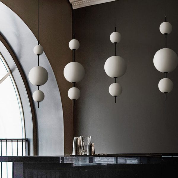 Modern Minimalist Creative Glass Ball LED Pendant Light - Image 7