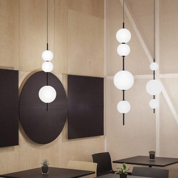 Modern Minimalist Creative Glass Ball LED Pendant Light - Image 8