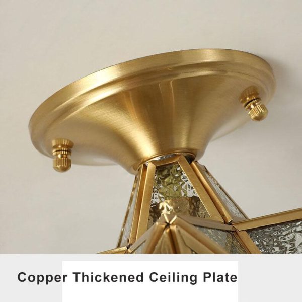 Modern 1-Light Star Pentagram Shaped Semi-Flush Mount Lighting - Image 11