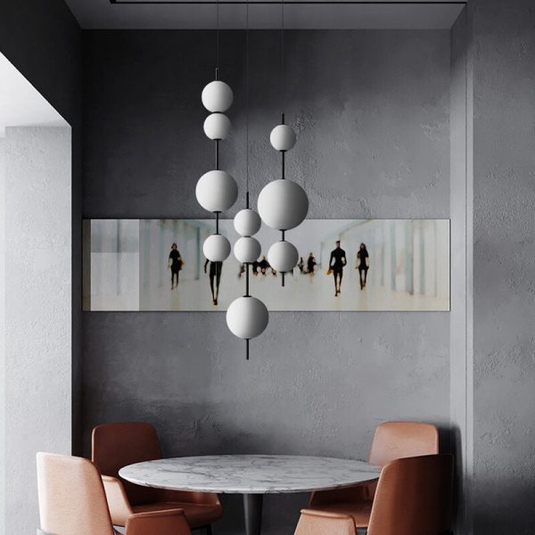 Modern Minimalist Creative Glass Ball LED Pendant Light - Image 9