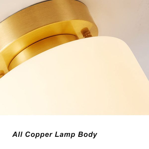 Modern Nordic Cylinder Glass 1-Light Semi-Flush Mount Lighting For Bedroom - Image 10