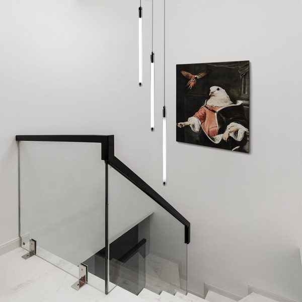 Spiral Creative Long Strip LED Modern Duplex Staircase Chandelier Light - Image 9