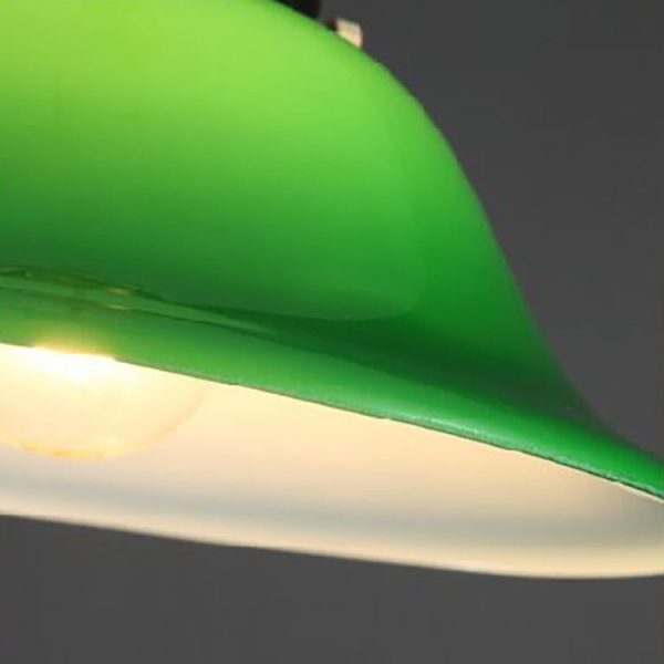 Contemporary Retro Emerald Green Flared Glass Shade 1-Light Pendant Light For Dining Room - Image 7