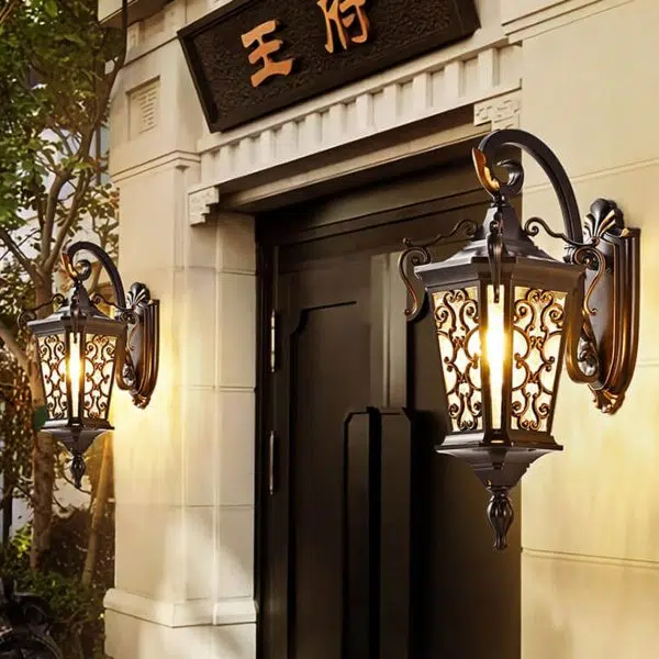 European Palace Outdoor Waterproof 1-Light Wall Sconce Lamp - Image 14