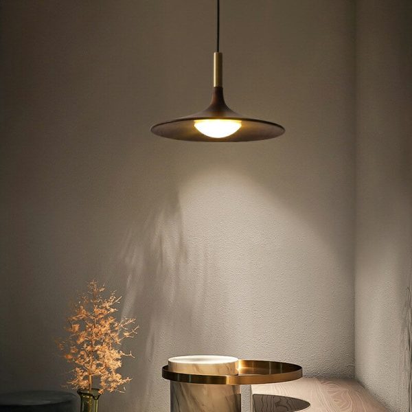 Modern Black Walnut LED Pendant Light - Image 3
