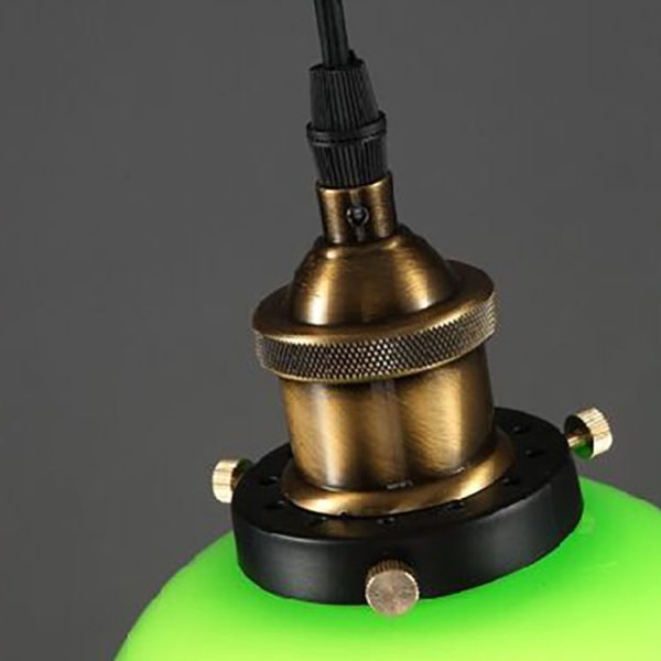 Contemporary Retro Emerald Green Flared Glass Shade 1-Light Pendant Light For Dining Room - Image 8