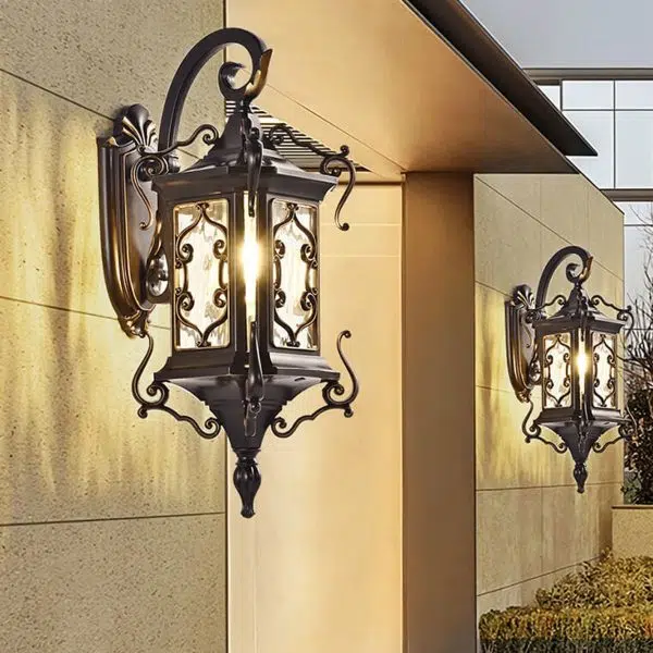 European Palace Outdoor Waterproof 1-Light Wall Sconce Lamp - Image 15