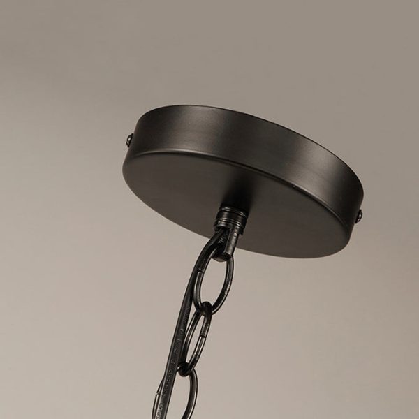 Contemporary Industrial Cage Iron Fabric 1-Light Pendant Light For Living Room - Image 8