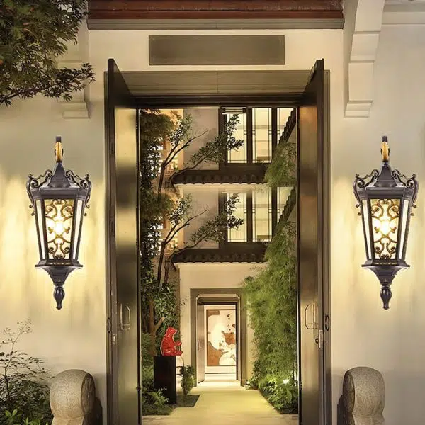 European Palace Outdoor Waterproof 1-Light Wall Sconce Lamp - Image 16