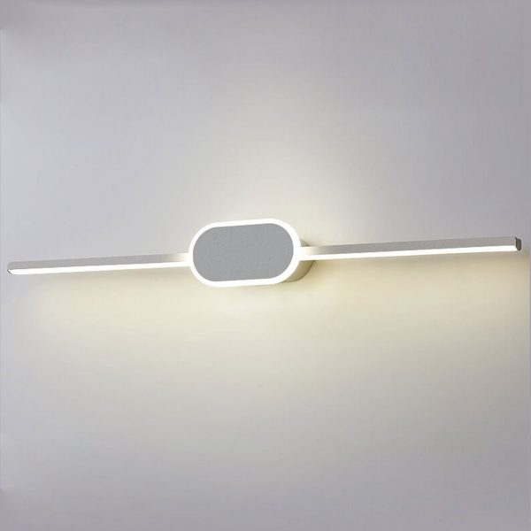 Modern Minimalist Long Strip Oval Base Vanity Light LED Wall Sconce Lamp - Image 14