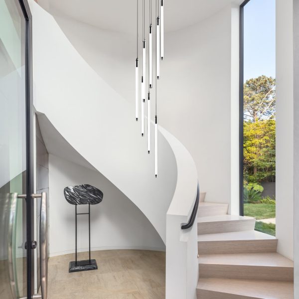 Spiral Creative Long Strip LED Modern Duplex Staircase Chandelier Light - Image 11