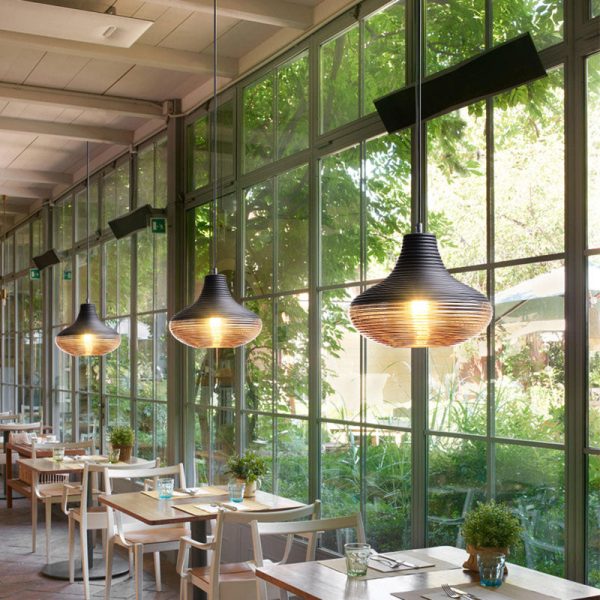 Contemporary Scandinavian Cylinder Oval Iron Glass 1-Light Pendant Light For Living Room - Image 13