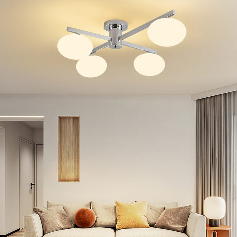 26-e4beac18-9335-4e78-9abf-4507d5d7bf1a.jpg Nordic Light Luxury Glass Ball Iron Bracket 3/4/5 Light Semi- Flush Mount Ceiling Light - Image 1