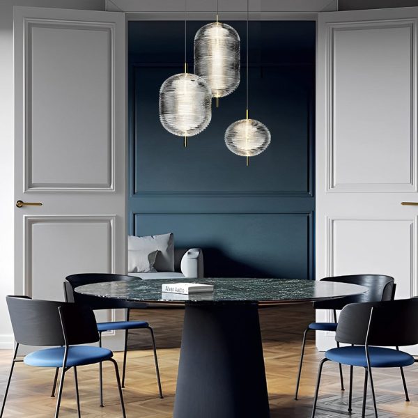 Personality Glass Shade LED Iron Creative Nordic Chandelier Pendant Lights - Image 9