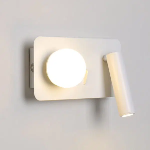 Nordic Minimalist Round/Square Acrylic Iron LED Reading Wall Sconce Lamp - Image 8