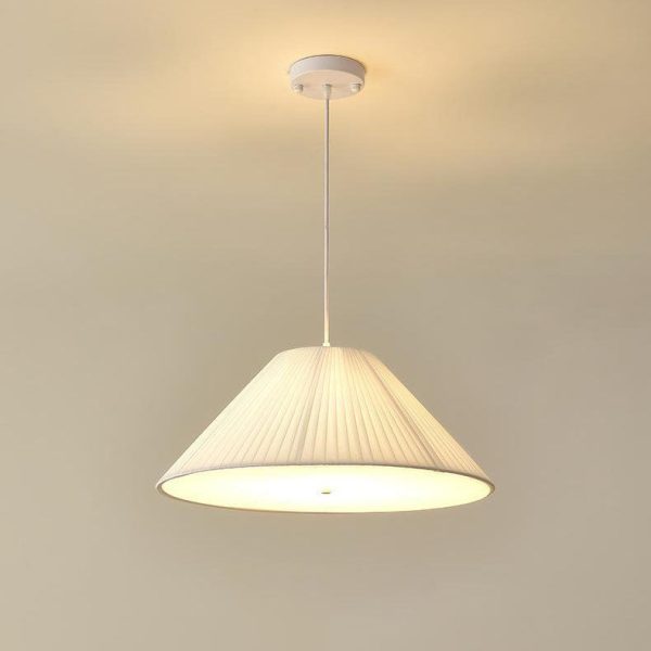 Contemporary Scandinavian Round Iron Acrylic Fabric 4/5 Light Pendant Light For Living Room - Image 39