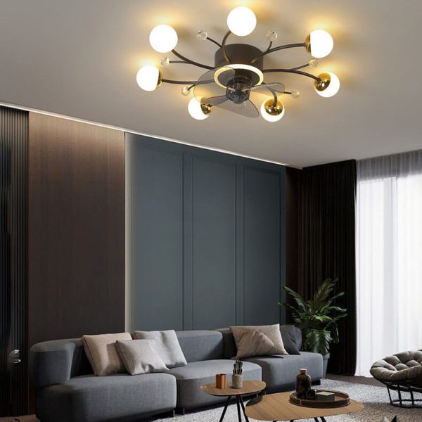 Nordic Light Luxury Creative 5/7-Light LED Flush Mount Fan Light - Image 36