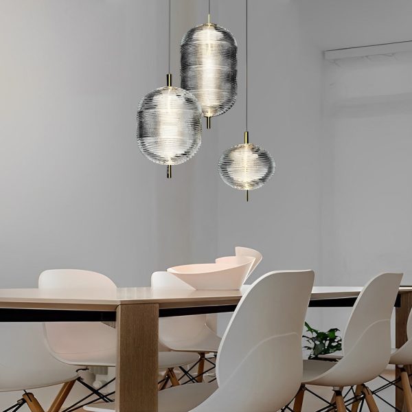 Personality Glass Shade LED Iron Creative Nordic Chandelier Pendant Lights - Image 8