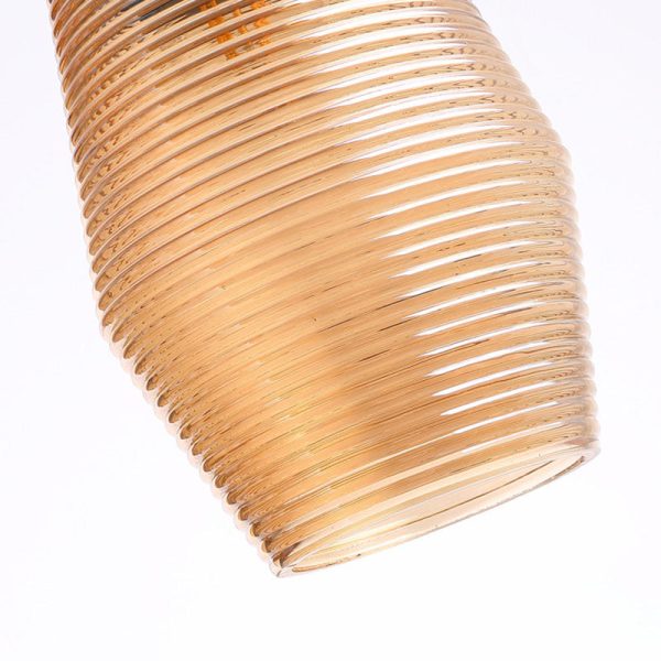 Contemporary Scandinavian Cylinder Oval Iron Glass 1-Light Pendant Light For Living Room - Image 10