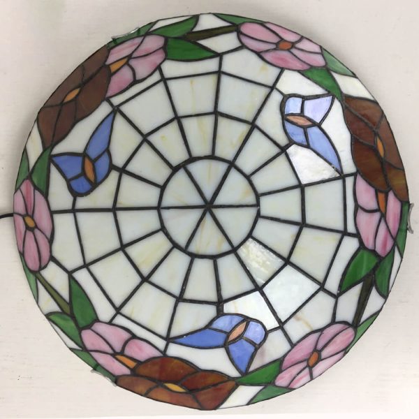 Traditional Tiffany Round Shell Bead Stained Glass 2-Light Flush Mount Ceiling Light For Hallway - Image 20