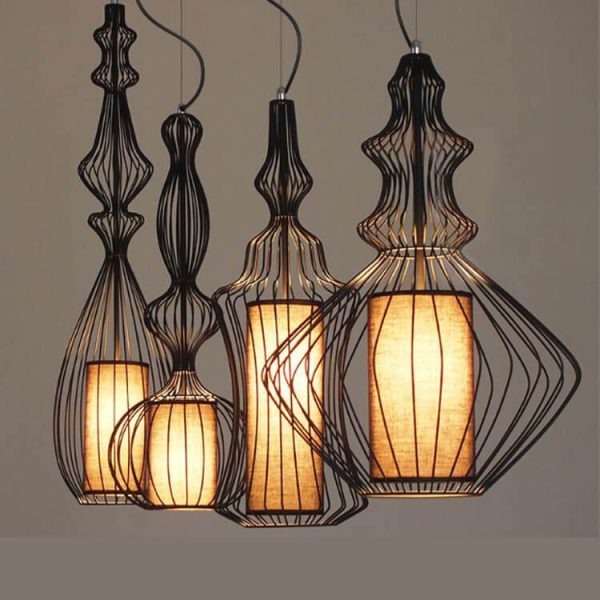 Industrial Retro Metal Birdcage 1-Light Lantern Pendant Light - Image 8