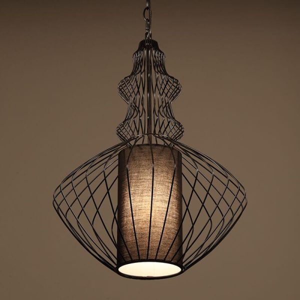 Industrial Retro Metal Birdcage 1-Light Lantern Pendant Light - Image 17