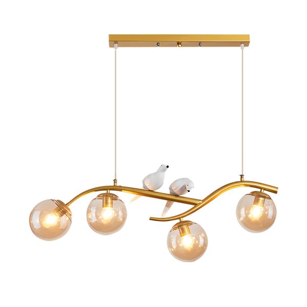 Long Branches Birds Balls 3 Step Dimming Nordic Dining Room Chandeliers - Image 13