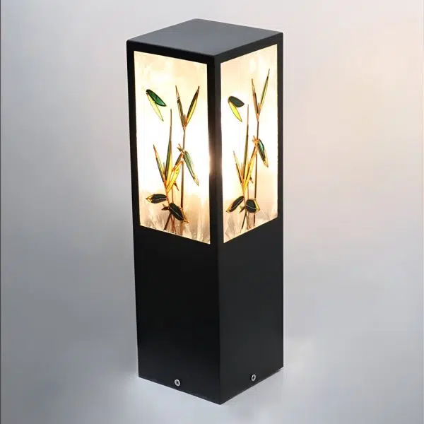 Square Landscape Pattern LED Vintage Solar Outdoor Path Lights Post Lights - Image 7