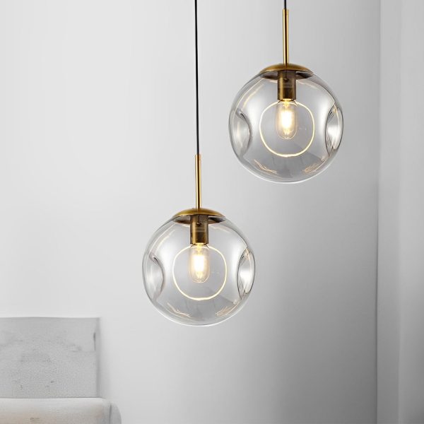 Creative Glass Globe Metal Nordic Small Chandelier Pendant Lighting - Image 2