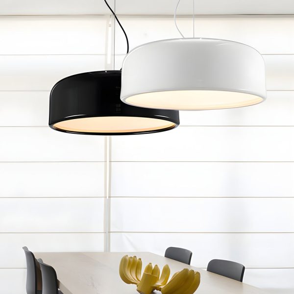 Smithfield Pendant Light: Modern Aluminum Hanging Fixture in Black/White - Image 5