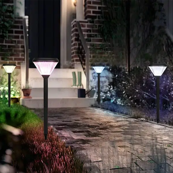 27.6-inch H Black Garden Solar Pathway Lights - Image 2