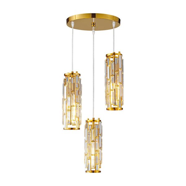 1 Pc Creative Iron Crystal Glass Industrial Style Chandelier Pendant Lights - Image 11