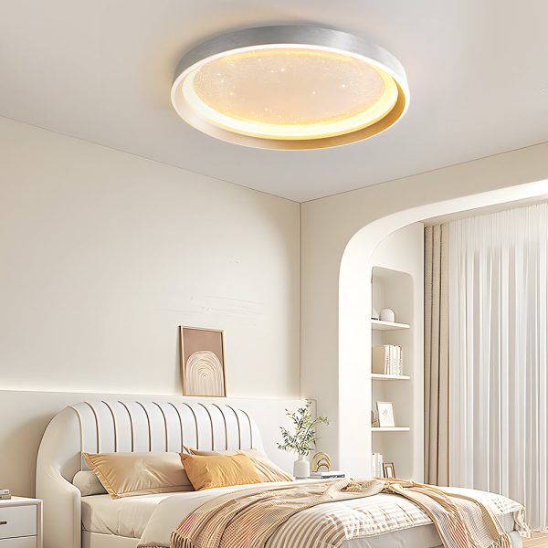 Round Acrylic Starry Sky 3 Step Dimming LED Simple Modern Ceiling Lamp - Image 2